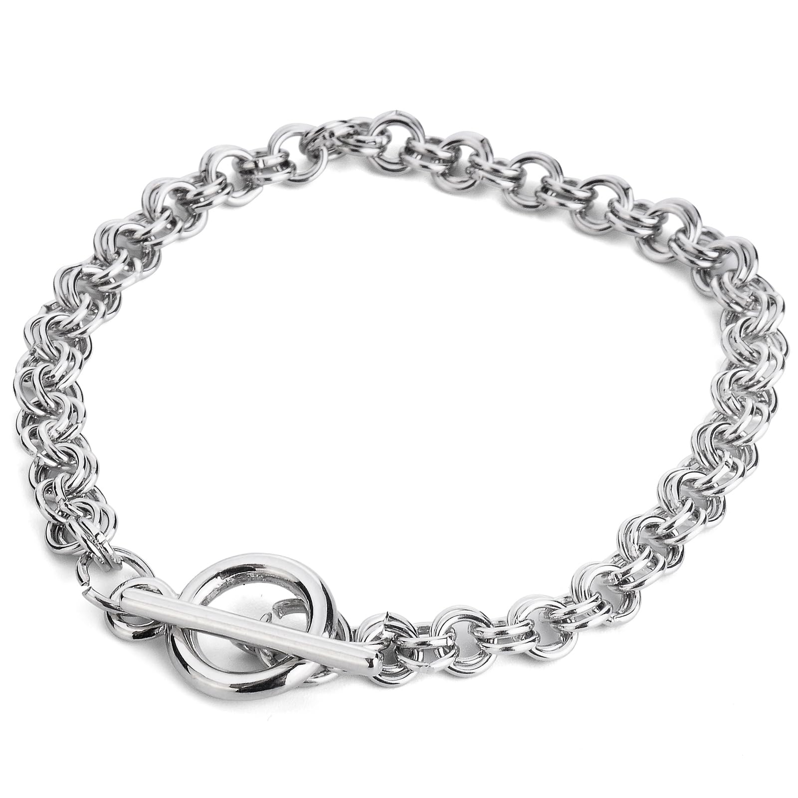 Amazon.com: RUBYCA 20Pcs Toggle Clasp Silver Color Charm Rolo